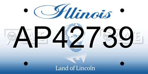 AP42739 Illinois License Plate