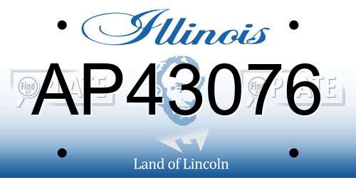 AP43076 Illinois License Plate