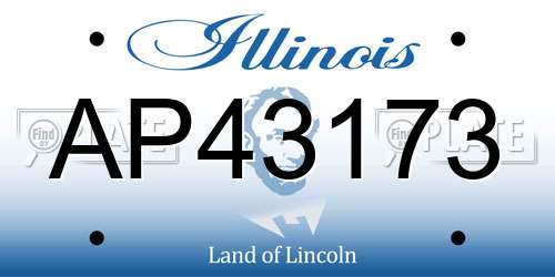 AP43173 Illinois License Plate