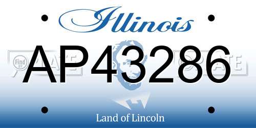 AP43286 Illinois License Plate