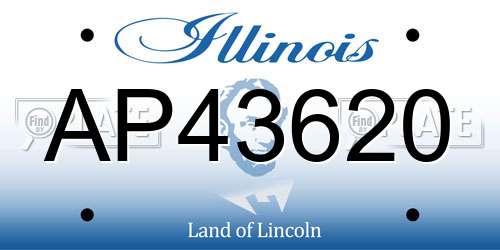 AP43620 Illinois License Plate