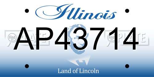 AP43714 Illinois License Plate