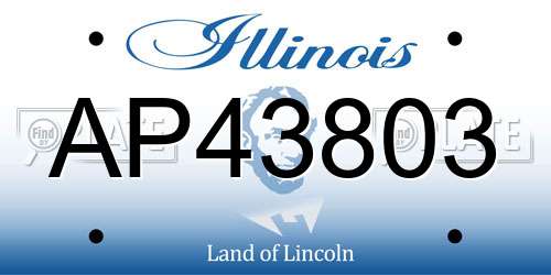 AP43803 Illinois License Plate