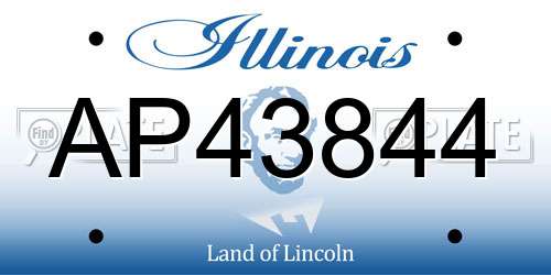AP43844 Illinois License Plate