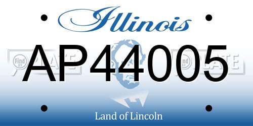 AP44005 Illinois License Plate