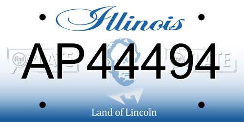 AP44494 Illinois License Plate