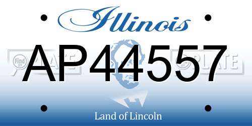 AP44557 Illinois License Plate