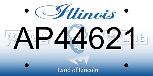 AP44621 Illinois License Plate