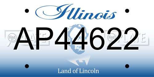 AP44622 Illinois License Plate