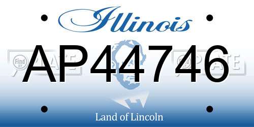 AP44746 Illinois License Plate