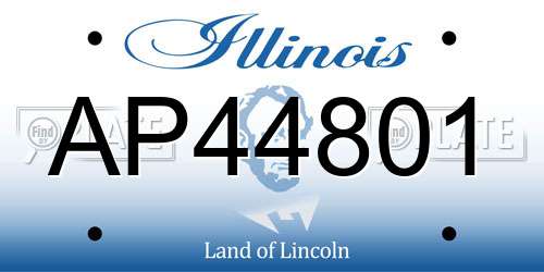 AP44801 Illinois License Plate