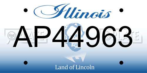 AP44963 Illinois License Plate