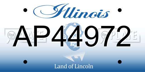 AP44972 Illinois License Plate