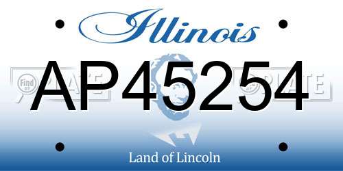 AP45254 Illinois License Plate