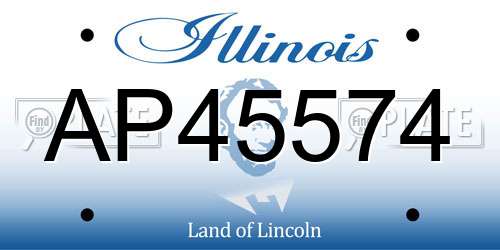 AP45574 Illinois License Plate