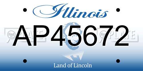 AP45672 Illinois License Plate