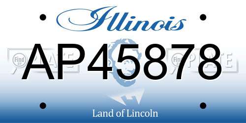 AP45878 Illinois License Plate