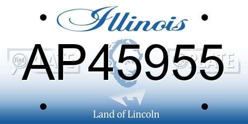 AP45955 Illinois License Plate