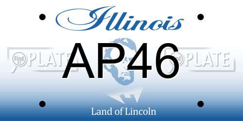 AP46 Illinois License Plate