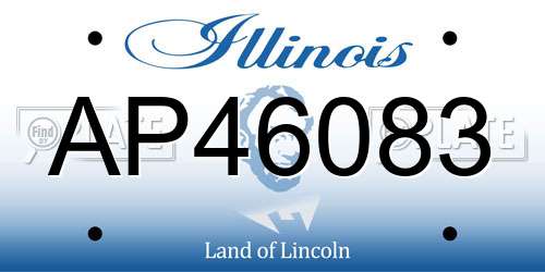 AP46083 Illinois License Plate