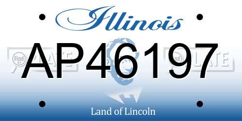 AP46197 Illinois License Plate