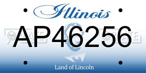 AP46256 Illinois License Plate