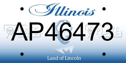 AP46473 Illinois License Plate