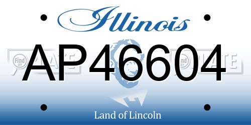 AP46604 Illinois License Plate