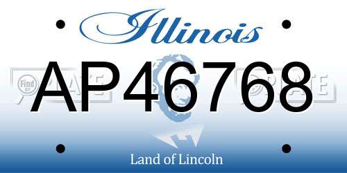 AP46768 Illinois License Plate