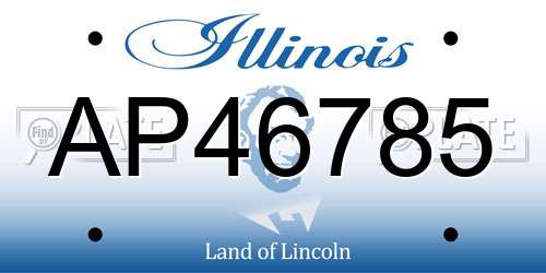 AP46785 Illinois License Plate