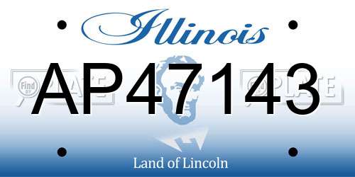 AP47143 Illinois License Plate