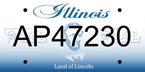 AP47230 Illinois License Plate