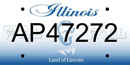 AP47272 Illinois License Plate