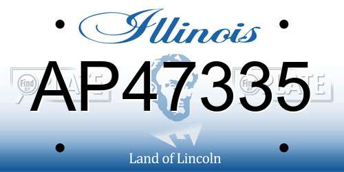 AP47335 Illinois License Plate