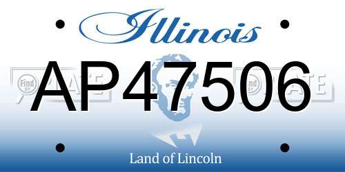 AP47506 Illinois License Plate
