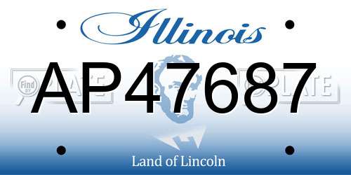 AP47687 Illinois License Plate