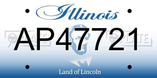 AP47721 Illinois License Plate