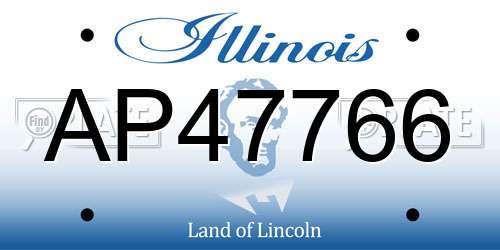 AP47766 Illinois License Plate