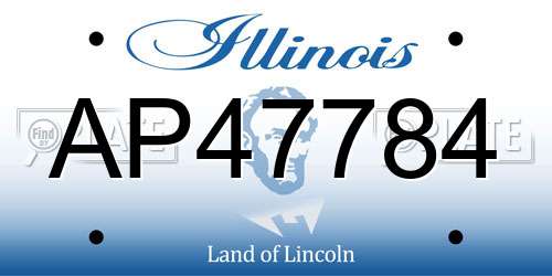 AP47784 Illinois License Plate