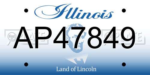AP47849 Illinois License Plate