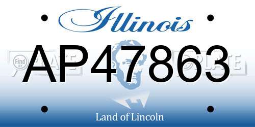 AP47863 Illinois License Plate