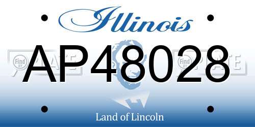 AP48028 Illinois License Plate