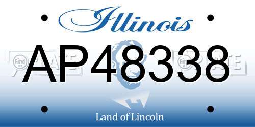 AP48338 Illinois License Plate