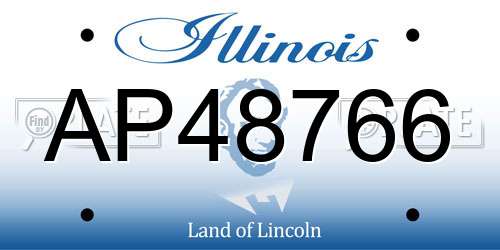 AP48766 Illinois License Plate
