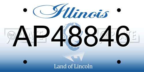 AP48846 Illinois License Plate