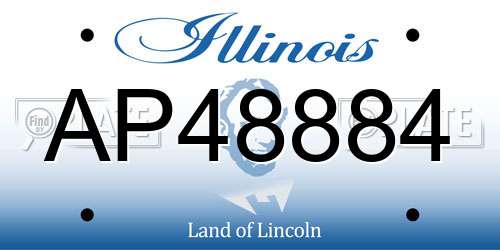 AP48884 Illinois License Plate