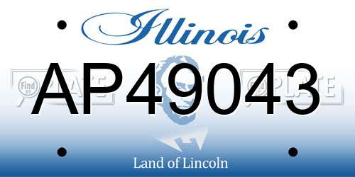 AP49043 Illinois License Plate