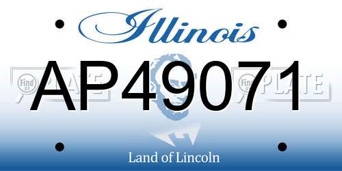 AP49071 Illinois License Plate