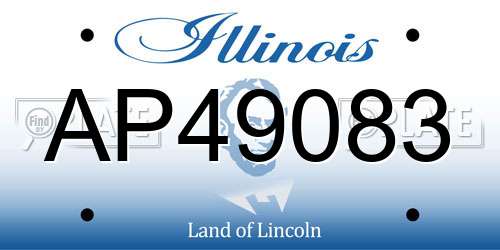 AP49083 Illinois License Plate