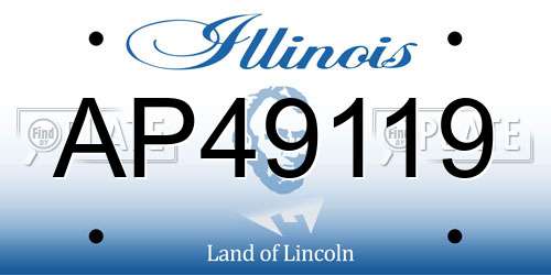 AP49119 Illinois License Plate